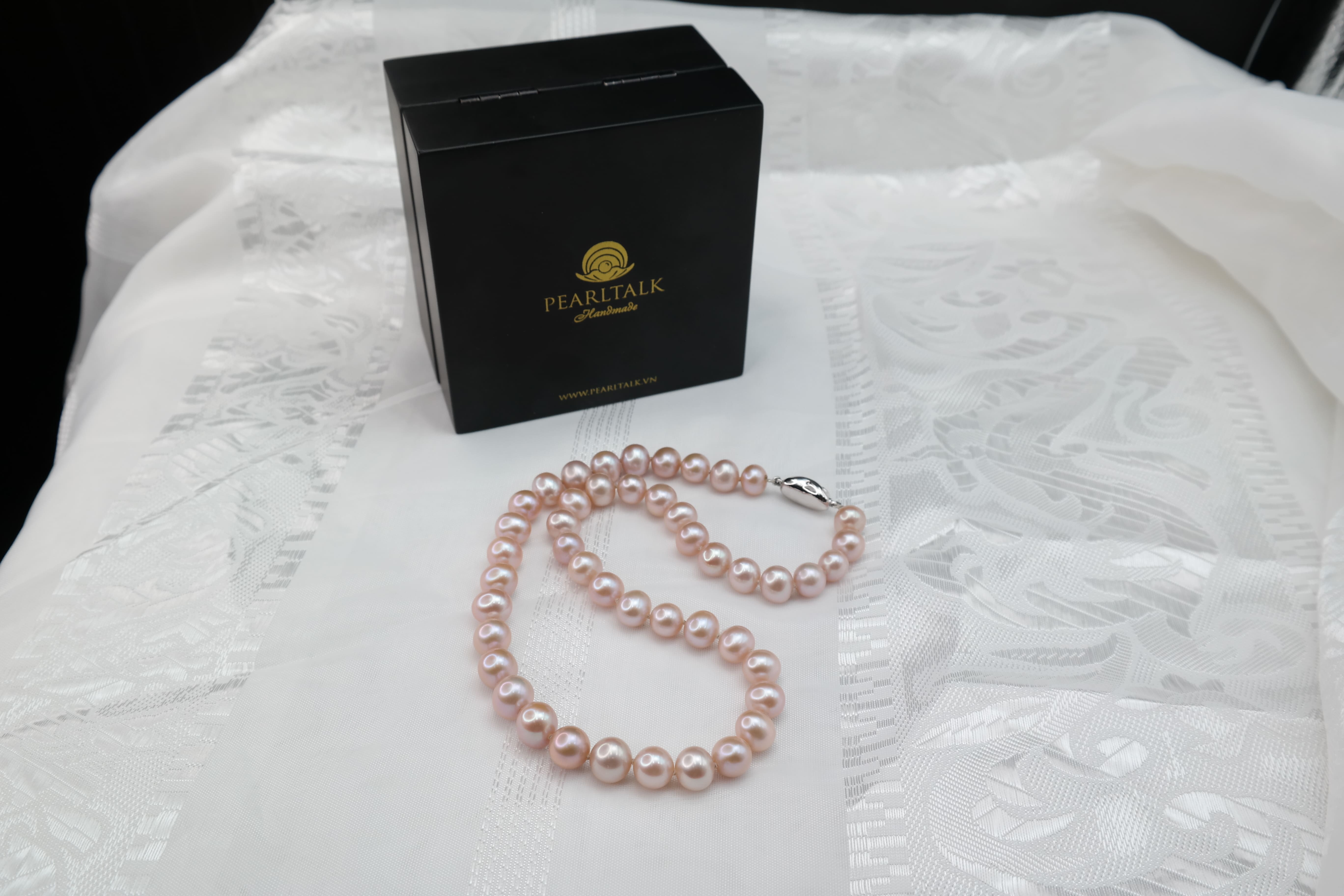 CHUỖI NGỌC TRAI LOVE HỒNG CAM
